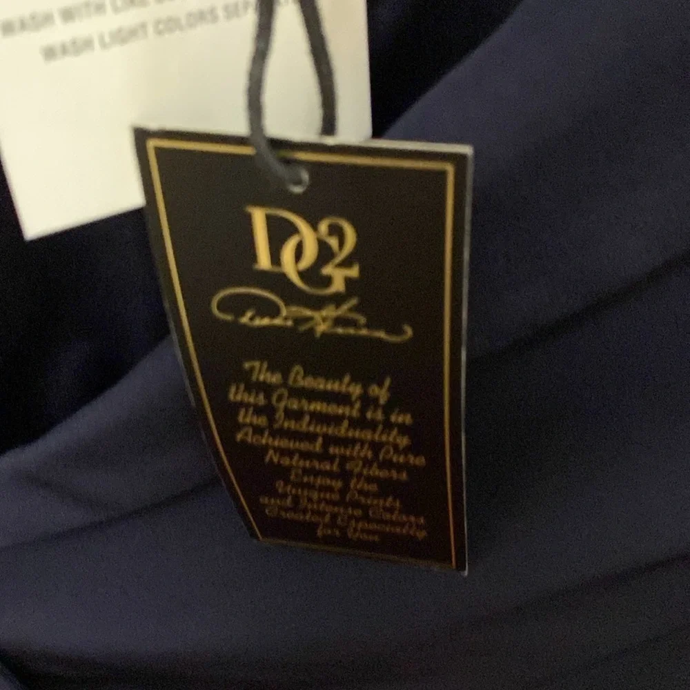 Blazer DG2 by Diane Gilman Tailored Blazer Coat, Deep V-neck ,XL Blue New
